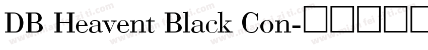 DB Heavent Black Con字体转换